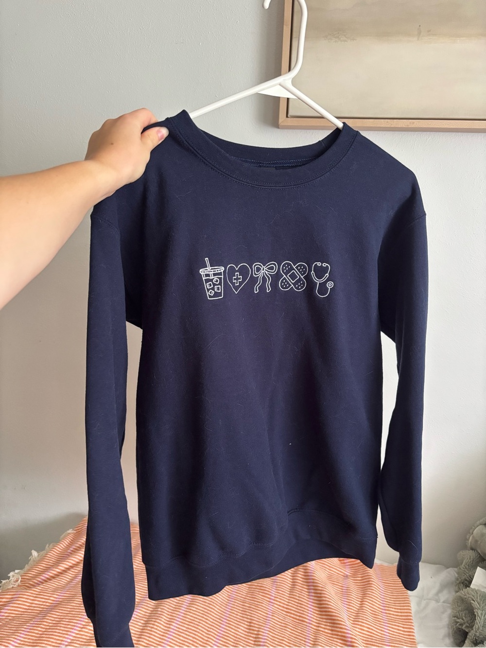 Navy Nurse Healthcare Crewneck Sweatshirt